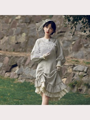 Mansley Vintage Lolita Style Dress OP by Withpuji (WJ19)